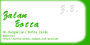 zalan botta business card